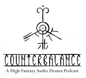 counterbalance logo with claim "a high fantasy audio drama podcast"